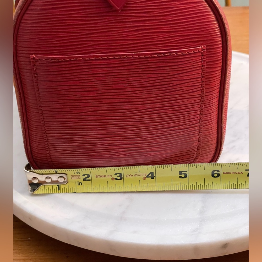 Louis Vuitton Red Epi Speedy 25 Leather Satchel - Picture 14 of 16